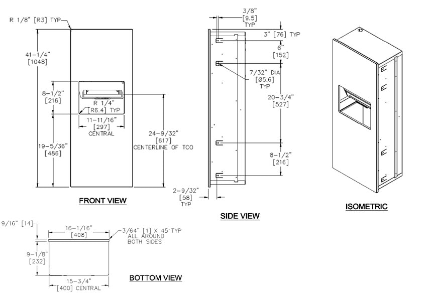 ASI 10-64696AC-41 Measurements Diagram