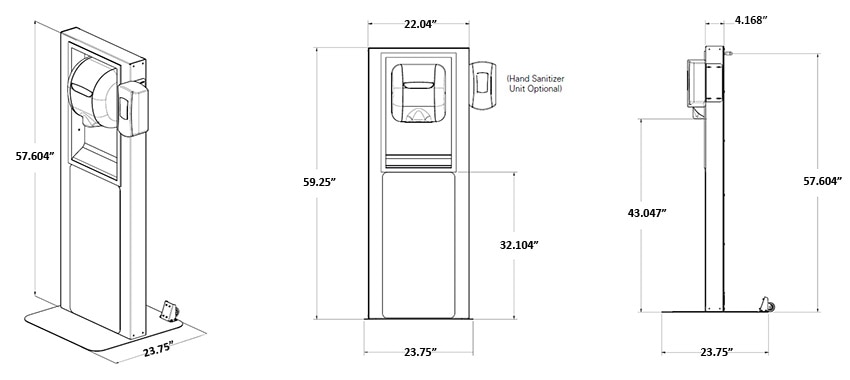 Measurement diagram for XL-SB-M-110V