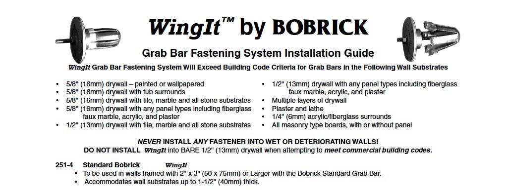 Measurement Diagram for Bobrick B-254-4 