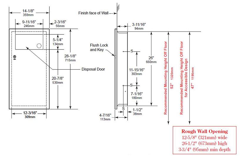 ASI 35633 Measurement Diagram