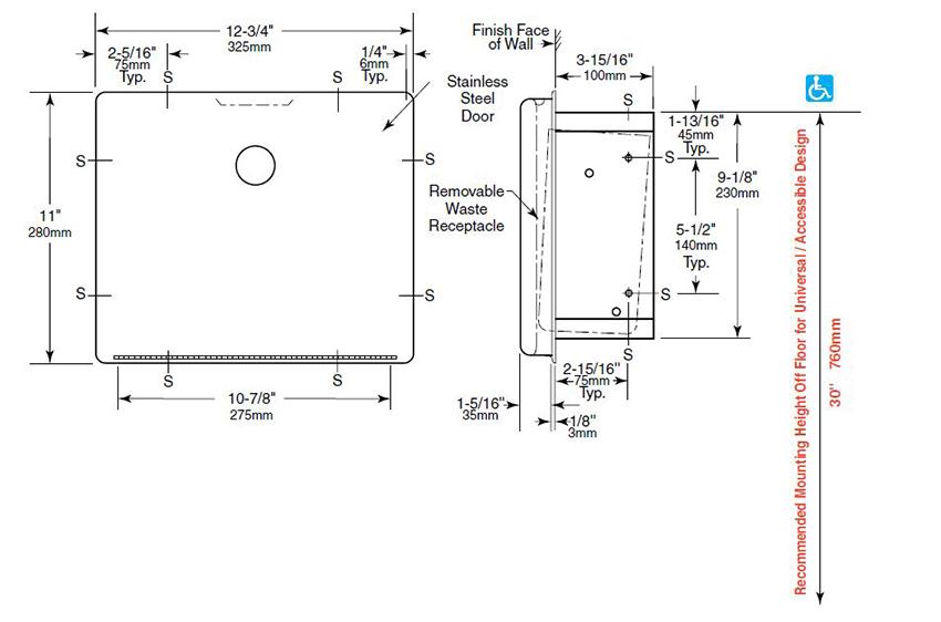 ASI 4353 Measurement Diagram