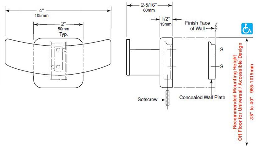 ASI B-672 Measurement Diagram