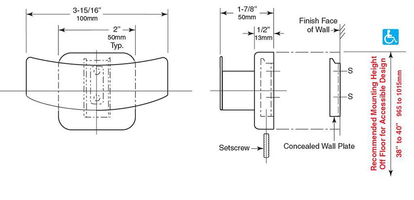 ASI 7627 Measurement Diagram