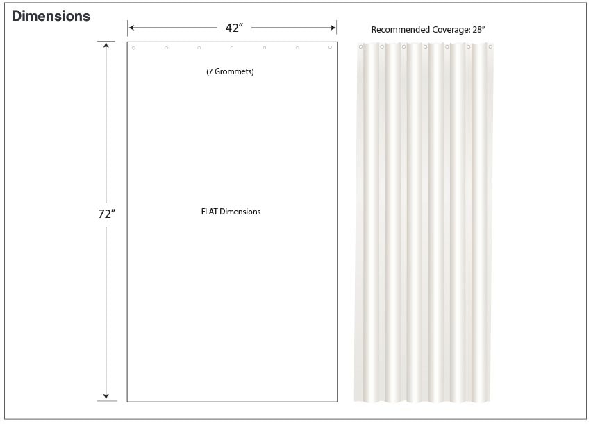 Measurements for Bobrick B-204-2 Shower Curtain