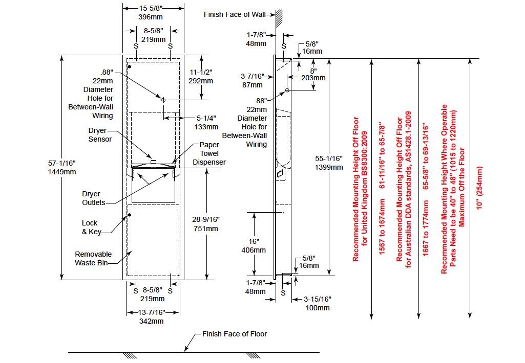 The Bobrick B-38030 is 15-5/8