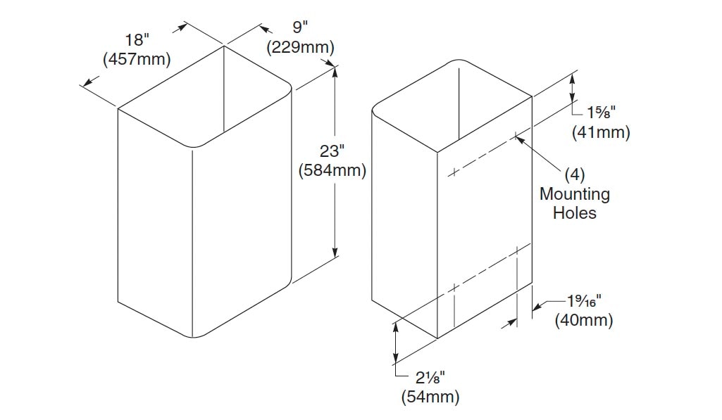 Measurement Diagram for Bradley 356-000000