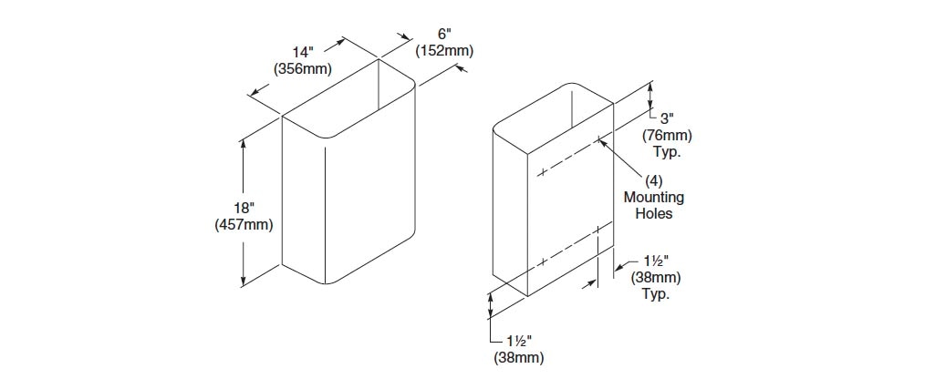 Measurement Diagram for Bradley 357-000000