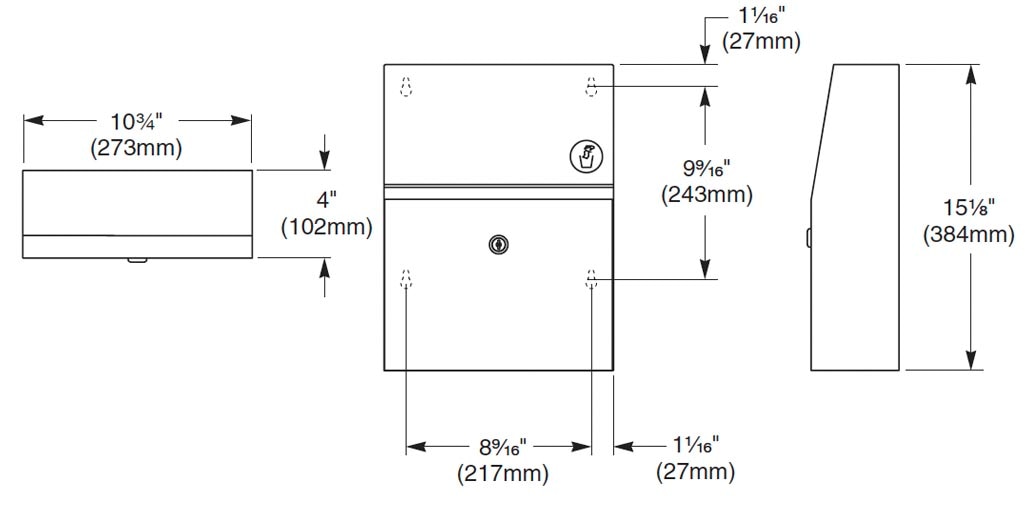 Measurement Diagram for Bradley 4722-150000