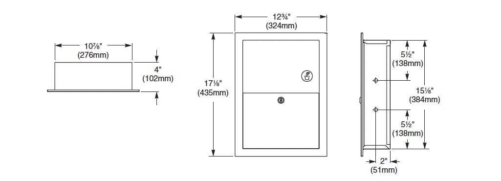 Measurement Diagram for Bradley 4731-150000