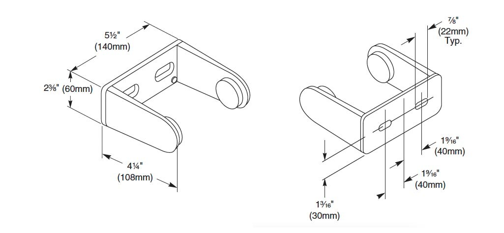 Measurement Diagram for Bradley 505-000000