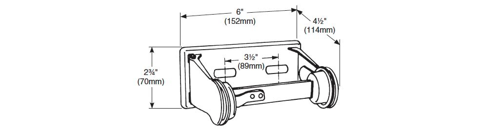 Measurement Diagram for Bradley 5054-000000