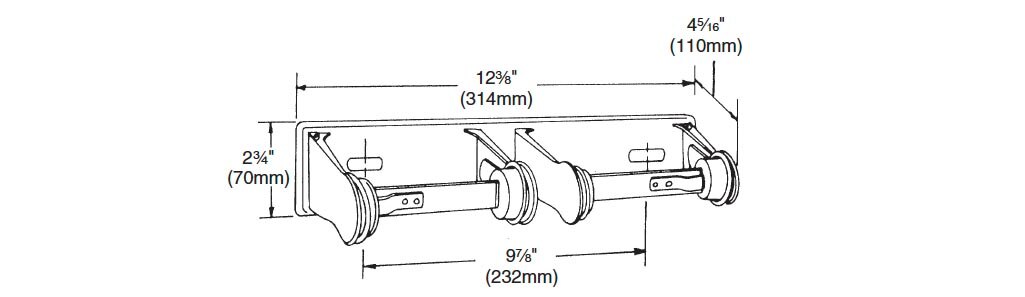 Measurement Diagram for Bradley 5224-000000