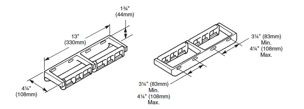 Measurement Diagram for Bradley 5241-500000