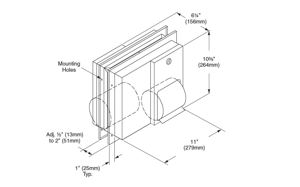 Measurement Diagram for Bradley 5422-000000