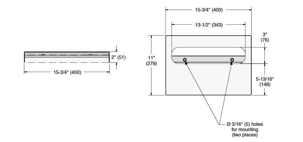 Measurement Diagram for Bradley 5831-000000