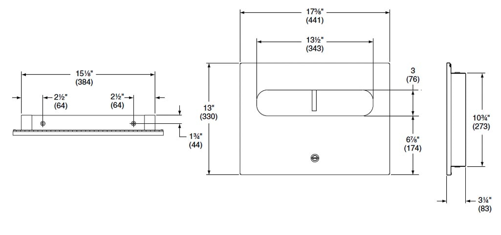 Measurement Diagram for Bradley 5847-000000