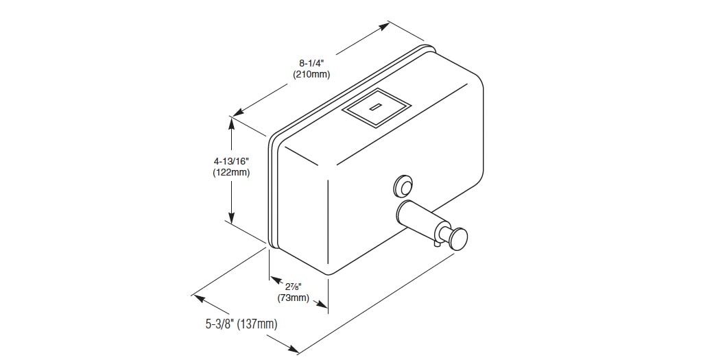 Measurement Diagram for Bradley 6542-000000