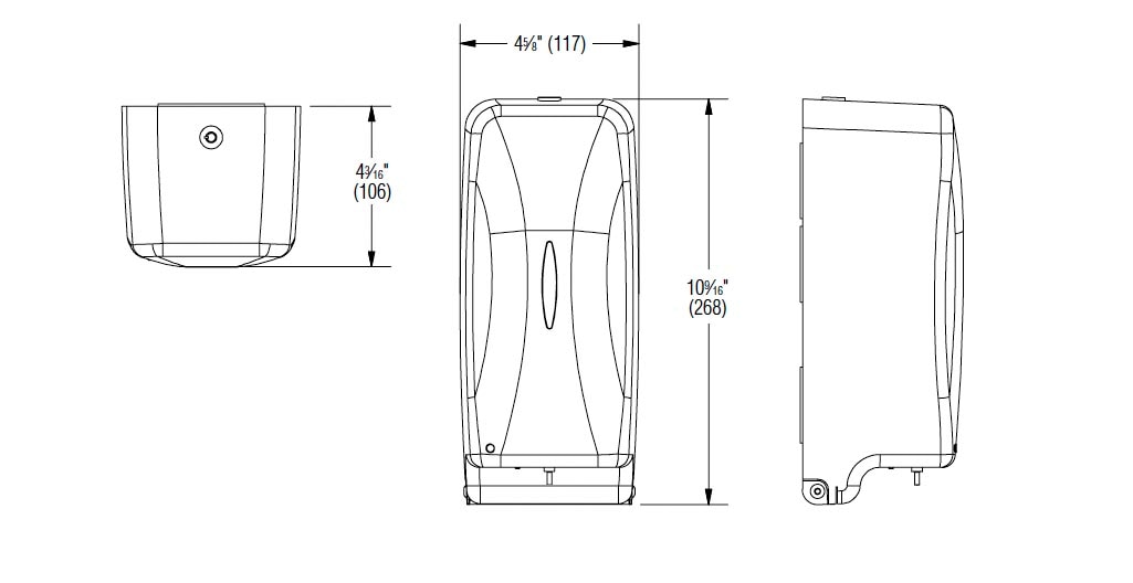 Measurement Diagram for Bradley 6A01-110000