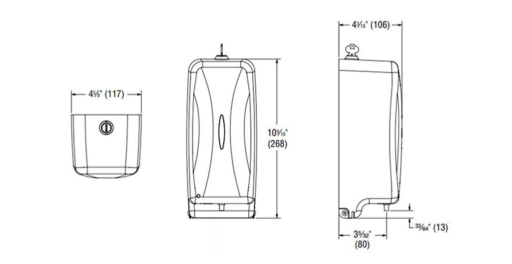 Measurement Diagram for Bradley 6A03-110000