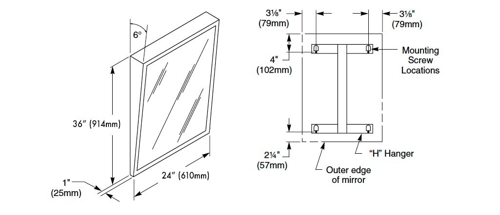 Measurement Diagram for Bradley 740-024360