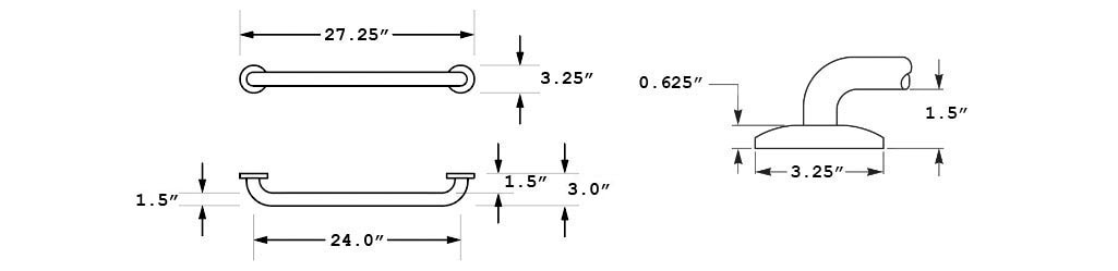 Measurement Diagram for Bradley 8120-001240