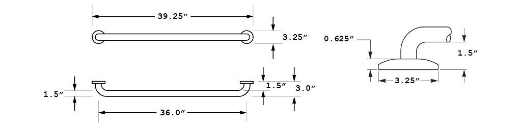 Measurement Diagram for Bradley 8120-001360