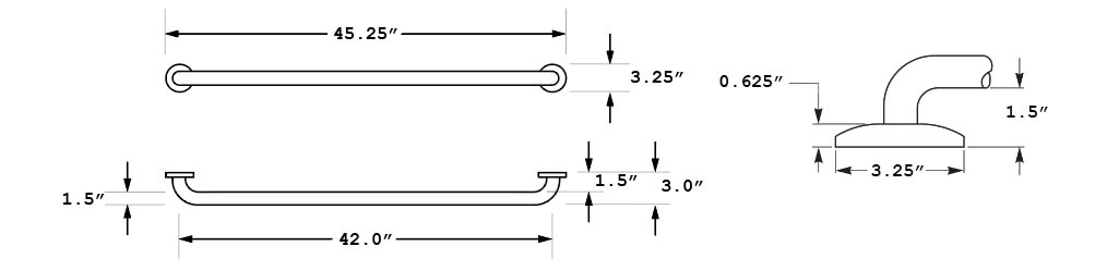 Measurement Diagram for Bradley 8120-001420