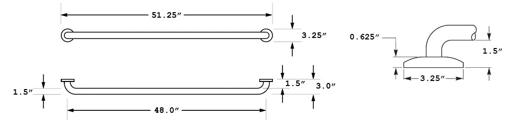 Measurement Diagram for Bradley 8120-001480