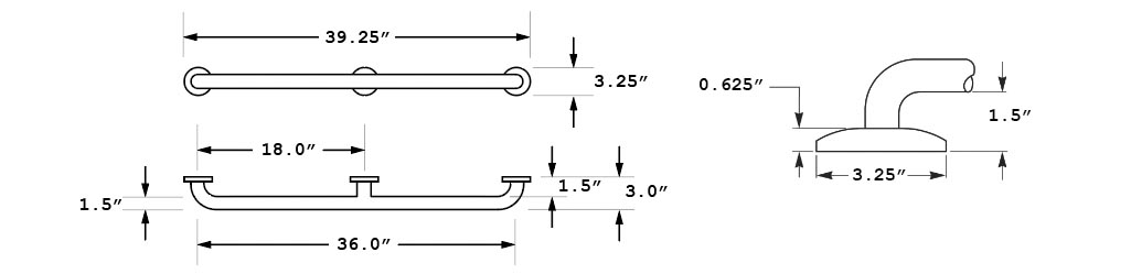 Measurement Diagram for Bradley 8120-002360