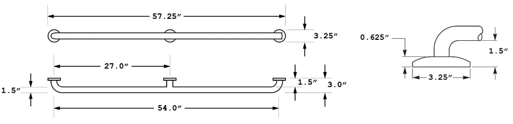 Measurement Diagram for Bradley 8120-002540