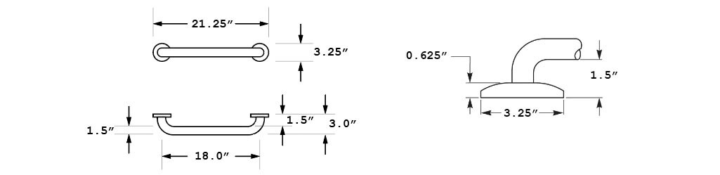 Measurement Diagram for Bradley 8122-001180