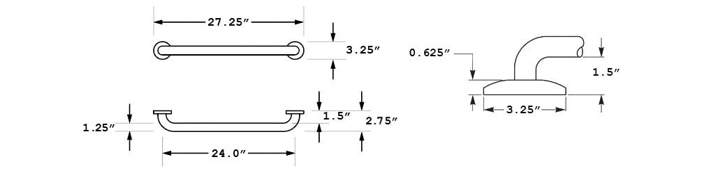 Measurement Diagram for Bradley 8320-001240