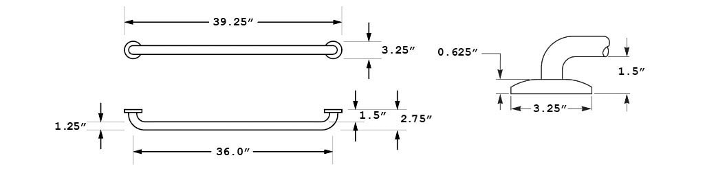 Measurement Diagram for Bradley 8320-001360