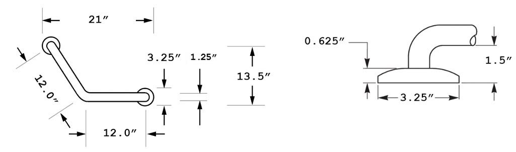 Measurement Diagram for Bradley 8320-004000