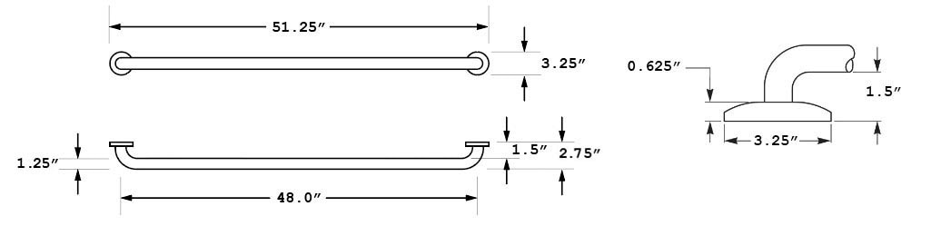 Measurement Diagram for Bradley 8322-001480