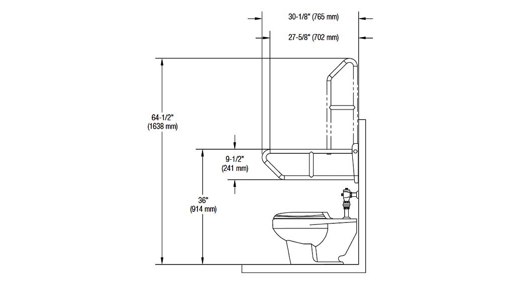 Measurement Diagram for Bradley 8370-107000