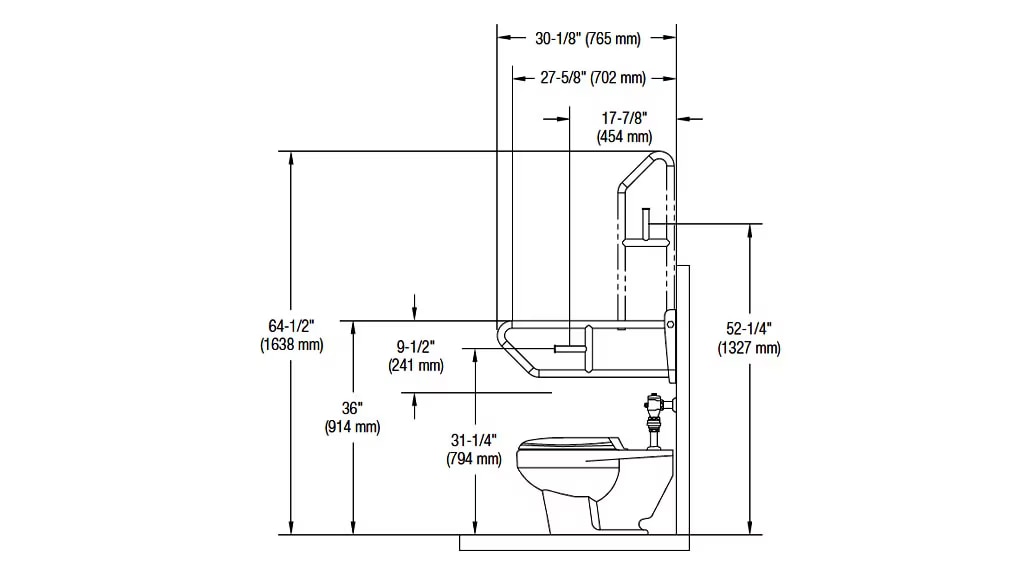 Measurement Diagram for Bradley 8370-108000