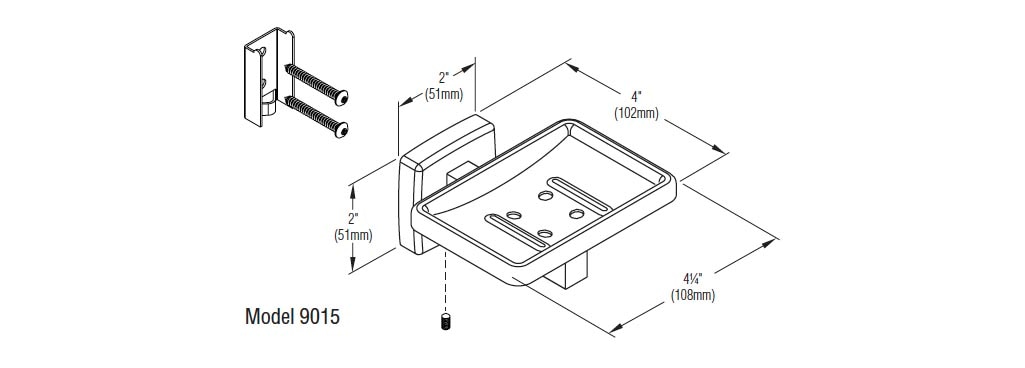 Measurement Diagram for Bradley 9015-000000