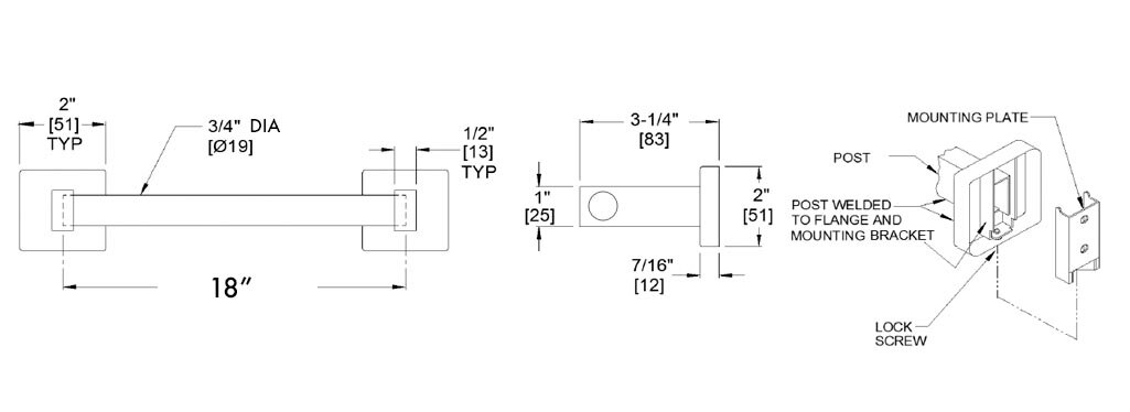 Measurement Diagram for Bradley 9065-180000