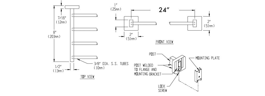 Measurement Diagram for Bradley 9104-240000