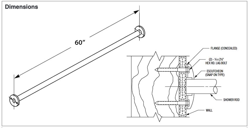 Measurement diagram for the Bradley 9538 60