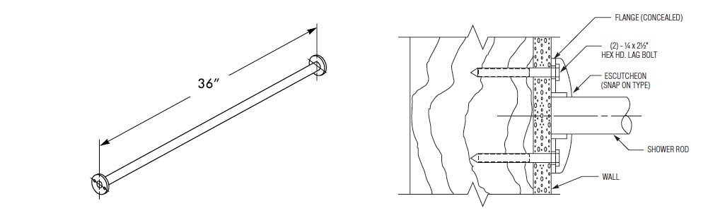 Measurement Diagram for Bradley 9539-036000