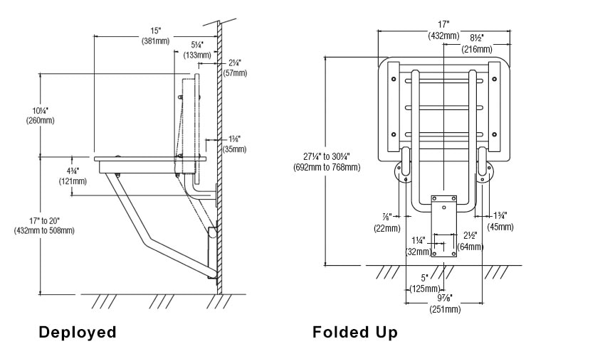 Measurement Diagram for Bradley 9591-000000