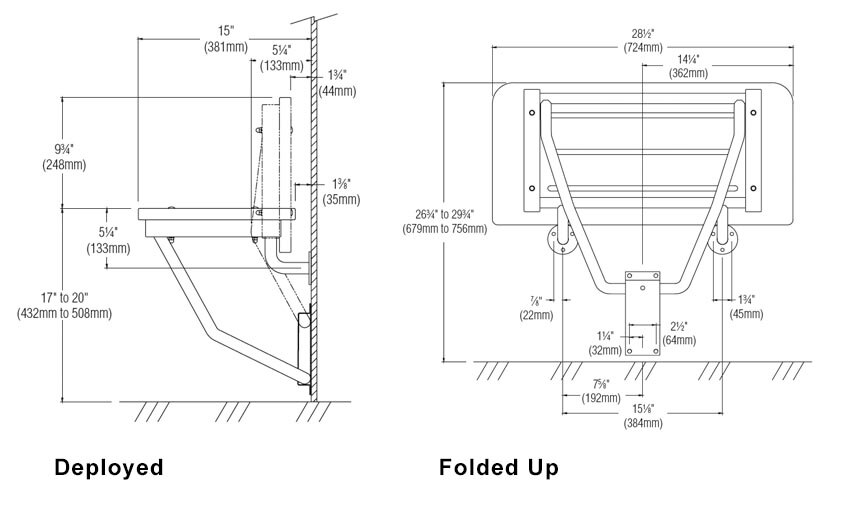 Measurement Diagram for Bradley 9593-000000