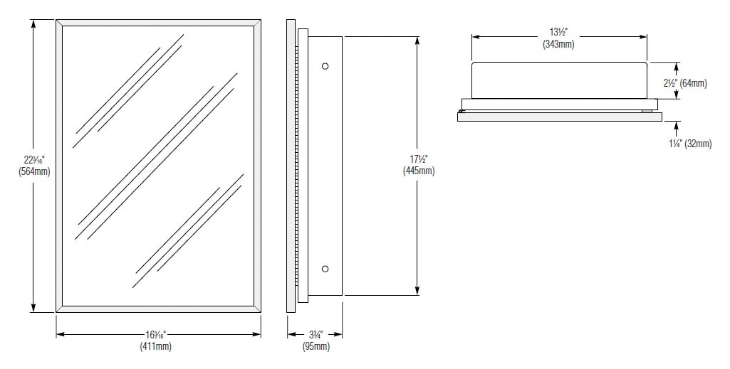 Measurement Diagram for Bradley 9661-000000