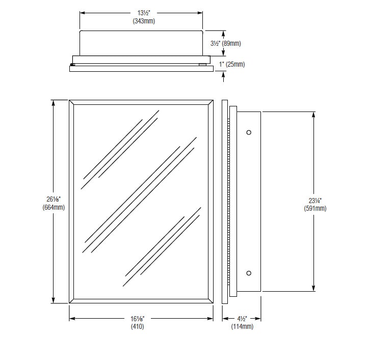 Measurement Diagram for Bradley 9663-000000