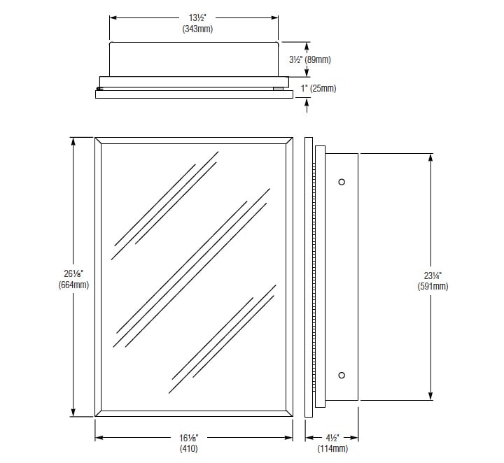 Measurement Diagram for Bradley 9663-000000