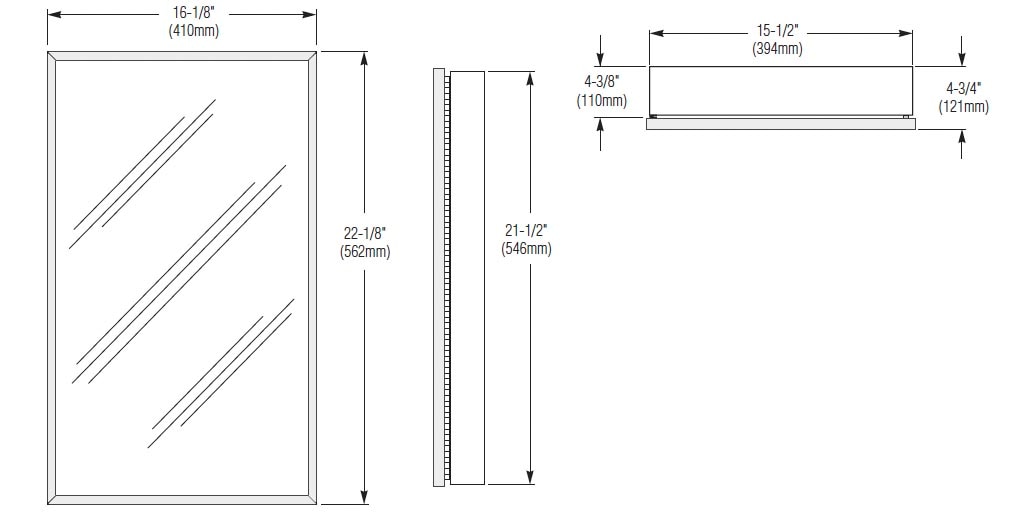 Measurement Diagram for Bradley 9664-000000