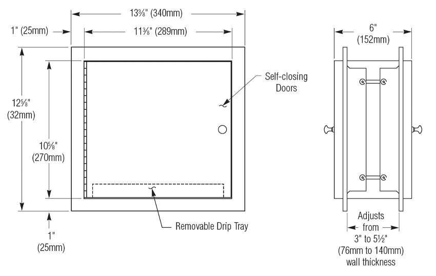 Measurement Diagram for Bradley 9813-000000