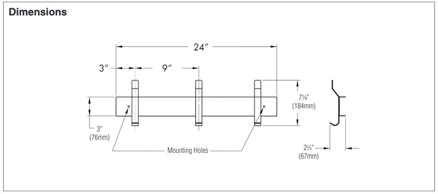 Measurement Diagram for Bradley 9943-000000
